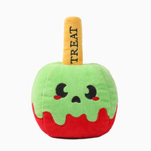 Howloween Candy Apple Plush, green and red candy apple toy with TREAT stick